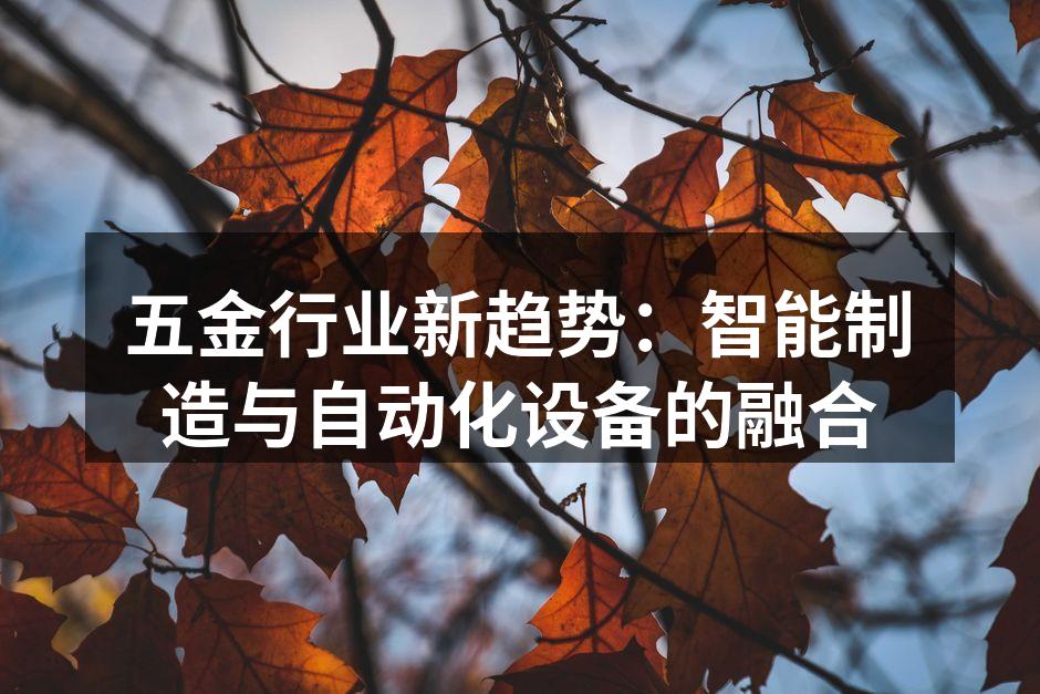 五金行业新趋势：智能制造与自动化设备的融合